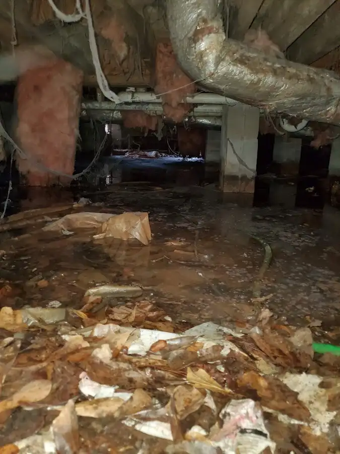 Crawl space flood assessment for Commercial Water Damage Restoration in Dodgeville